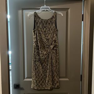 Classic Calvin Klein gold and black tank dress.